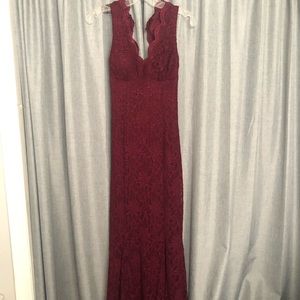 Maroon prom dress